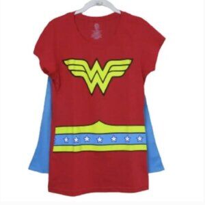 DC Comics Originals Juniors' Wonder Woman Tee With Cape XL